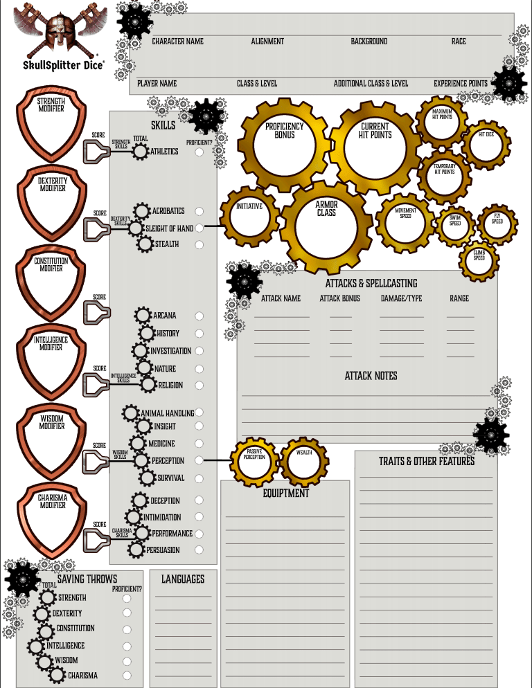 DnD 5e Character Sheet